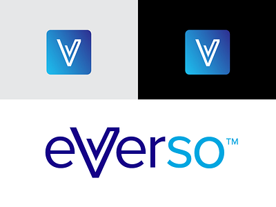 Everso Logo check checkmark dezinsinteractive electronic gradient icons location logo software verification verify