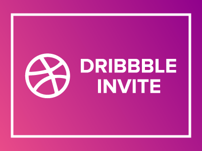 2 Dribbble Invites draft dribbble gradient invitation invite