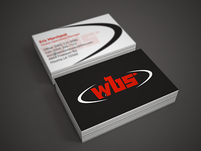 WBS Business Card business card design dezinsinteractive drop gas industry logo oil pipe tools wbs