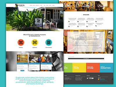 RRAAM Web african american bright colorful dezinsinteractive museum web web design website website design