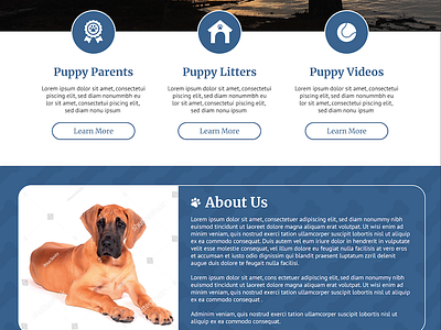 Danes Website WIP blue bones dezinsinteractive dogs great danes icons paws puppy web design website