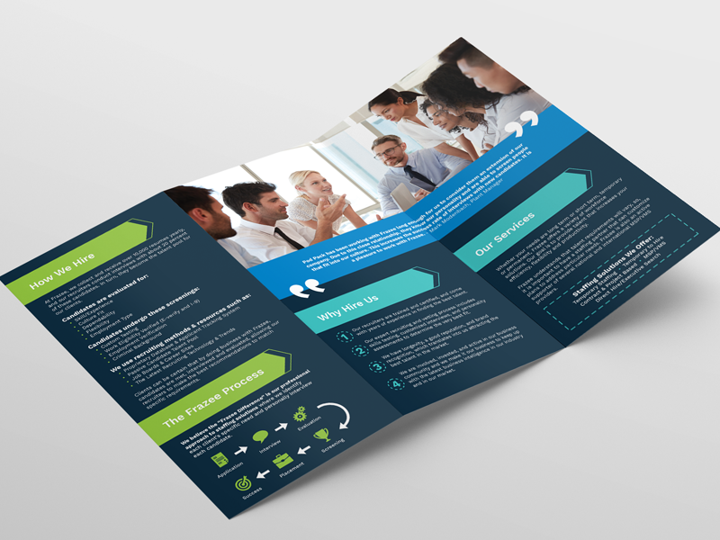 Frazee Recruiting Brochure Design by Amanda Caronna on Dribbble