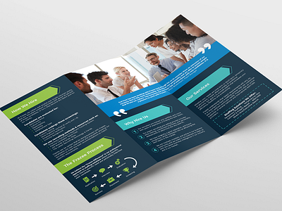 Frazee Recruiting Brochure Design arrows blue brochure design dezinsinteractive employee graphic design graphics green recruiting
