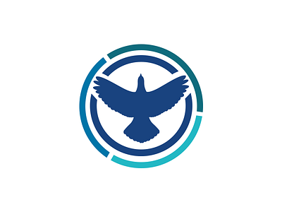 Circle Logo bird blue circle design dezinsinteractive graphic design green logo
