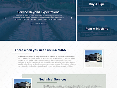 IMSCO Web Redesign WIP blue design dezinsinteractive graphic design industrial slider web website