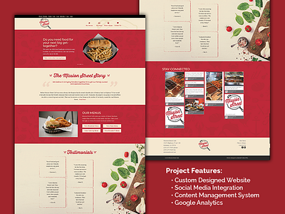 Mission Street Cafe Website cafe design dezinsinteractive food graphic design red web website