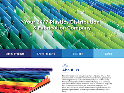 Plastic Distribution Web WIP blue design dezinsinteractive graphic design plastic web website