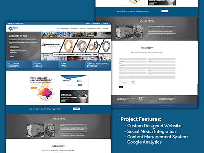 GCI Website blue design dezinsinteractive graphic design reliability solutions web website