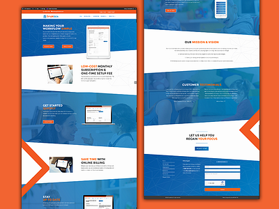 SimpleIsUs Website arrows baton rouge blue design dezinsinteractive graphic design louisiana orange web web design website website design