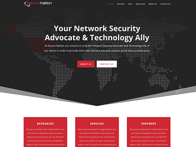 Network Security Web WIP design dezinsinteractive graphic design louisiana network security red and black technology web web design website website design