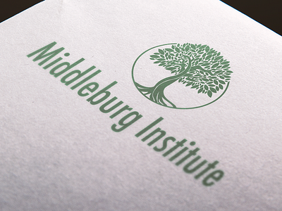 Middleburg Institute Logo baton rouge design dezinsinteractive graphic design green logo logo design louisiana tree vector