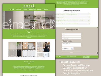 Emend Website design dezinsinteractive graphic design green organizing web web design website website design