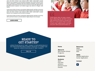 RR Charter School WIP blue charter design dezinsinteractive footer graphic design hexagon louisiana red school web web design website website design