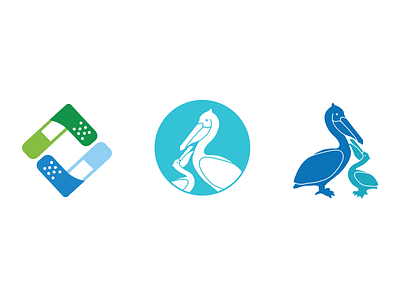 Vaccine Alliance Logo WIP bandaid baton rouge blue branding design dezinsinteractive graphic design green icons logo logo design louisiana pelican pelicans
