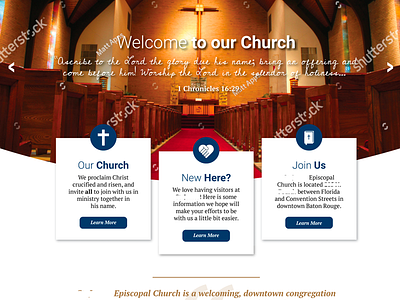 Episcopal Church Web WIP baton rouge blue church church design design dezinsinteractive graphic design louisiana web web design website website design