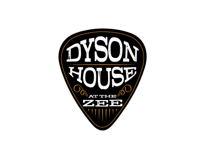 Dyson House at the Zee Logo Design baton rouge branding design dezinsinteractive graphic design guitar guitar pick logo logo design louisiana music pick vector