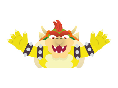 Bowser bowser character game gaming illustrator mario nintendo vector videogame