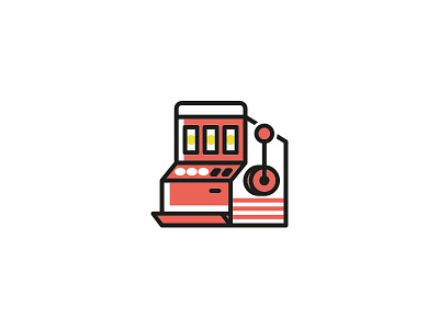 Fruit Machine casino design gamble icon illustration lasvegas line slots vector