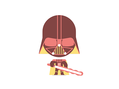 Darth Vader character cute dark darth darthvader film red starwars vader vector