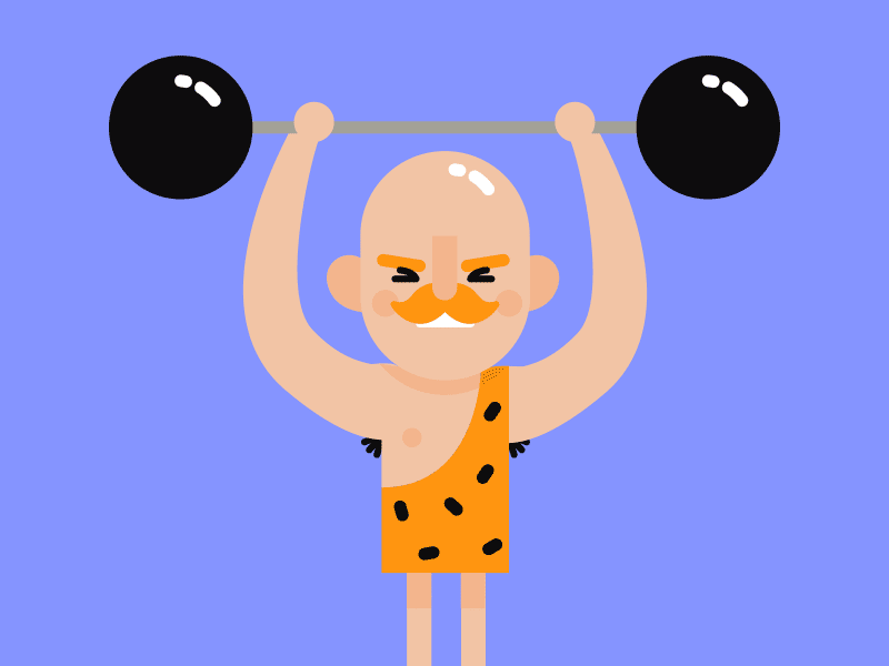 Lifter! ae aftereffects animation character fitness gif motion vector weights