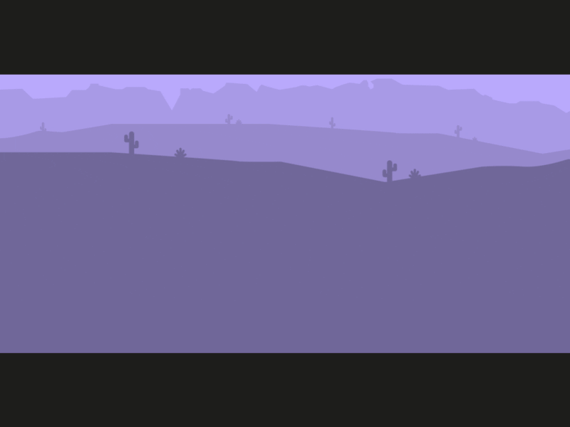 Gunslinger! after effects cowboy gif illustration illustrator landscape motion night purple shoot vector wild west