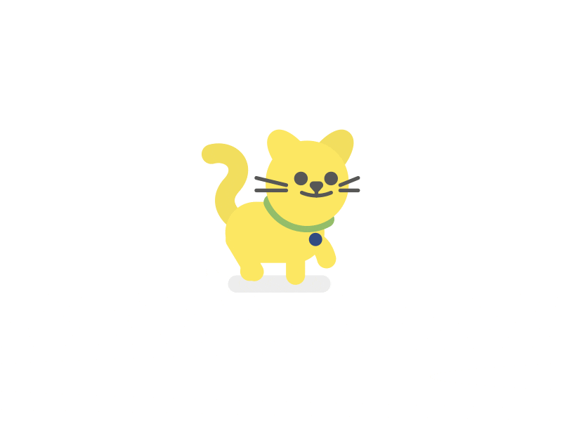 Cat Walk animation cat cute gif happy movie vector walk walk cycle yellow