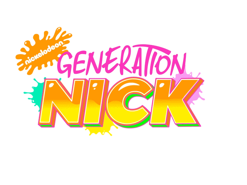Generation Nick 3d colour logo motion nickelodeon vector