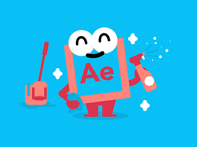 Keep it clean! ae character clean fun motion motion design vector