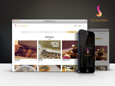 Souqagram (Mobile/Web App) branding graphic design logo ui