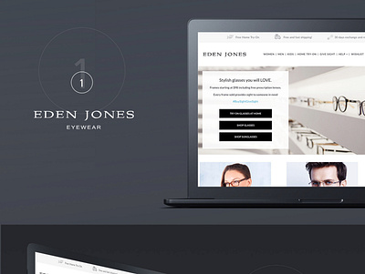 Eden Jones Eyeware branding design graphic design logo sketch ui ux