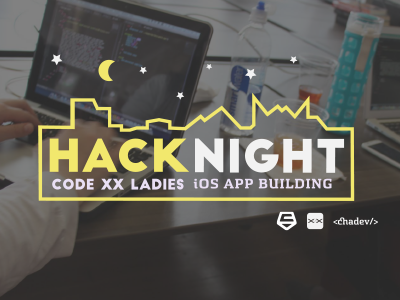 Hack Night Promo branding identity illustration