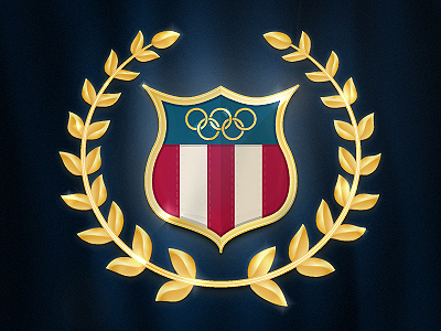 Team USA Olympic Badge 2012 america badge blue debut design first shot flare gloss gold gradient mesh icon illustration illustrator london media olympics patriotism red sharp team usa us usa vector white