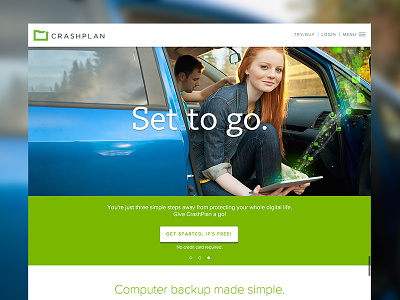 CrashPlan backup code42 homepage product responsive software ui website