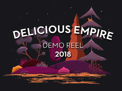 Demo Reel 2018 Title Card illustration title card