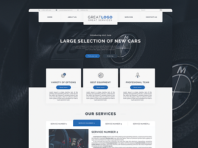 Vehicle services web template