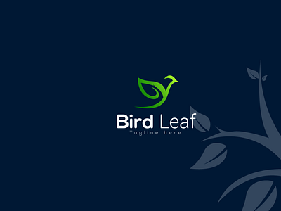 bird logo bird leaf bird logo branding natural logo trendy