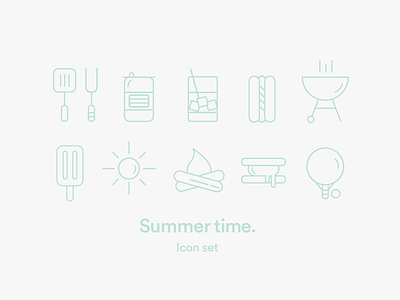 Summer time icons icons