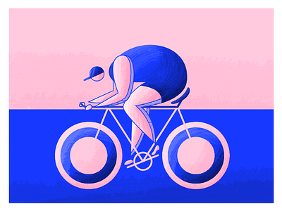 Olympics: Biking athlete bike biking cap character highlights olympian olympics sports stripes textures woman