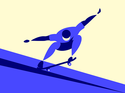 Skaters 2d character character design design flat flat design illustration ollie skateboard skater two tone vector
