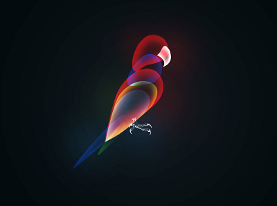 Neon Parrot art digital graphic design illustration neon