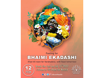Ekadashi Poster ISKCON digital graphic design