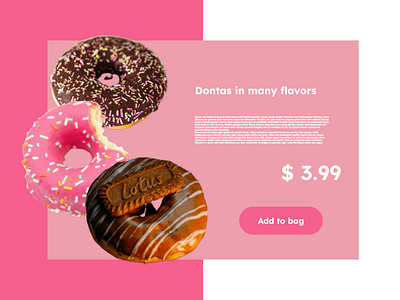 Website design for purchasing donuts