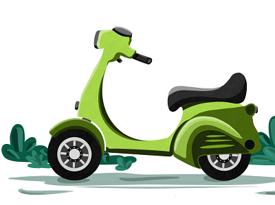 Scooter design drawing illustration vector