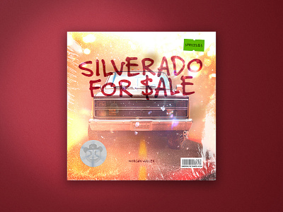 Silverado for $ale album art album cover badge country country music flat design graphic design icon illustration layering layers logo marker morgan wallen music music art photoshop texture textures typography