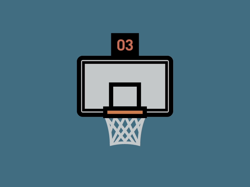 Buzzer Beater Animation after effects ball basketball basketball hoop buzzer beater college basketball flat design hoop illustration illustrator motion graphics ncaa