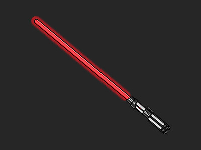 Darth Vader's Lightsaber flat art flat design galaxy icon icon design illustration illustrator lightsaber red space star wars vector