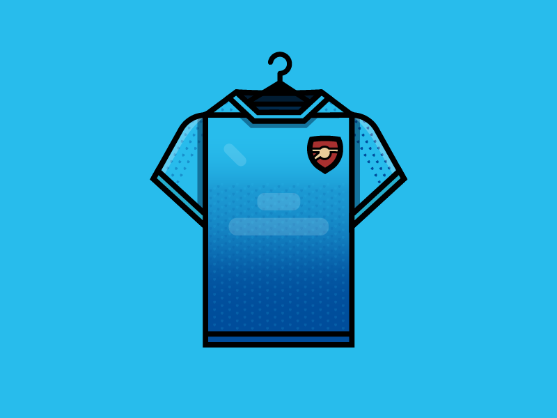 Arsenal Away Kit 17/18 arsenal epl flat design football futbol icon illustration jersey london premier league soccer vector