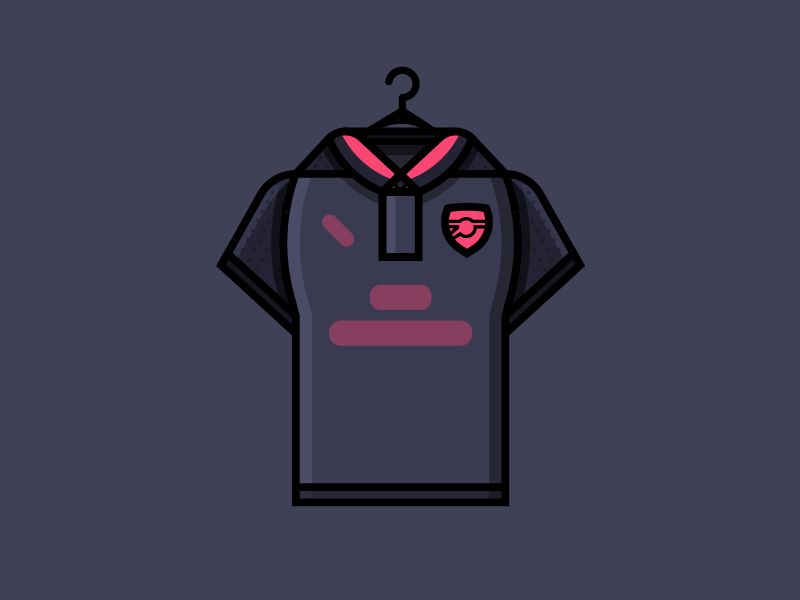 Arsenal Third Kit 17/18 arsenal epl flat design football futbol icon illustration jersey london premier league soccer vector