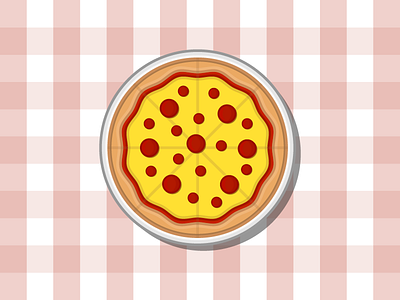 Pepperoni Pizza carbs cheese design dinner flat design food graphic design illustration meat pepperoni pizza pizza yummy