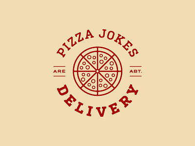 Pizza Jokes design icon illustration jokes lockup logo pizza red type type set typography words